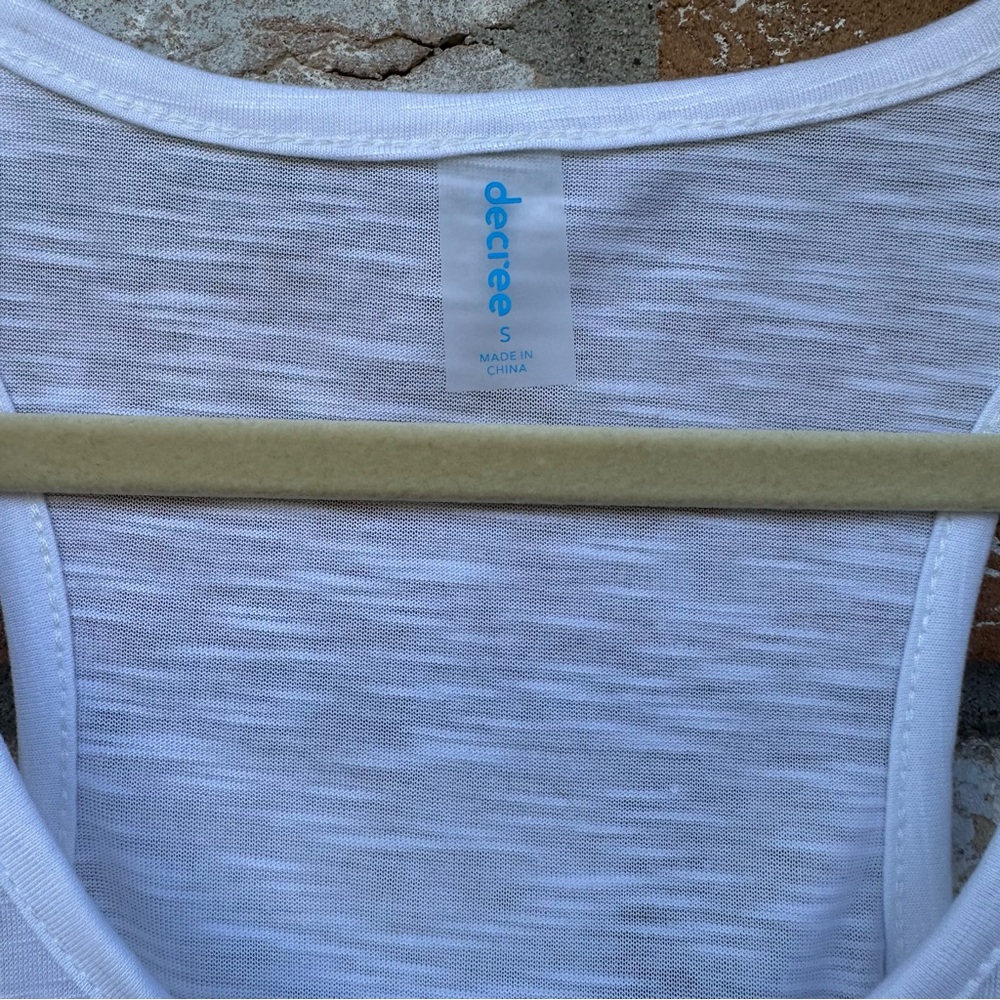 Decree White Razor Back Tank Top - Picture 5 of 10